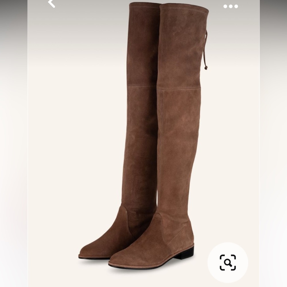 Stuart Weitzman Lowland OTK Boots Taupe Size 7.5 / 38. NEW condition